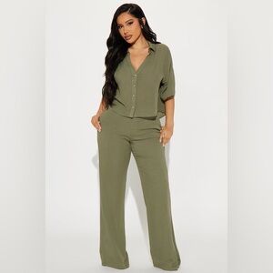 Olive Green Women's 2pc Set